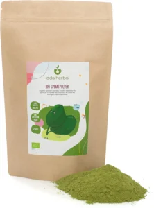 EspinacasPolvo_IddaHerbal mejorar salud con espinacas