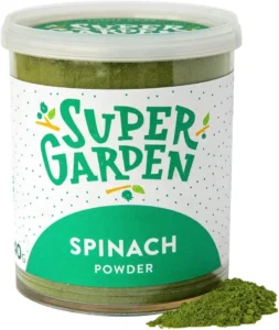 Super Garden espinaca liofilizada en polvo - Producto 100% puro y natural mejorar salud con espinacas